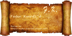 Fedor Konrád névjegykártya