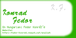 konrad fedor business card